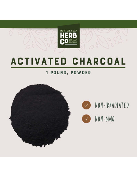 Polvo de Carbón Activado 0.45 kg Monterey Bay Herb Co - Cuidado Facial