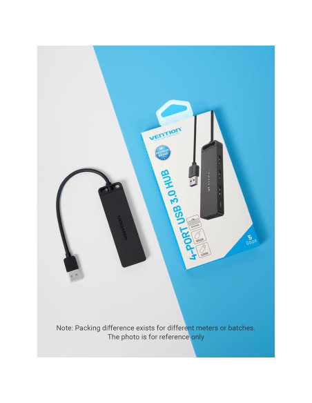 Hub USB 3.0 VENTION 4 Puertos Ultra Delgado 0.15M