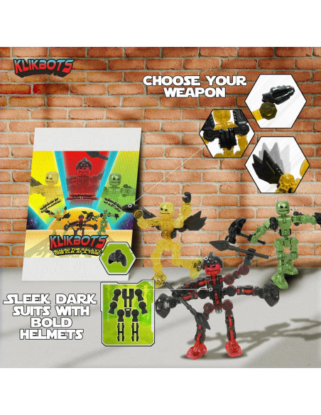 Set de 3 Figuras de Acción Klikbot Galaxy Zing - Stop Motion