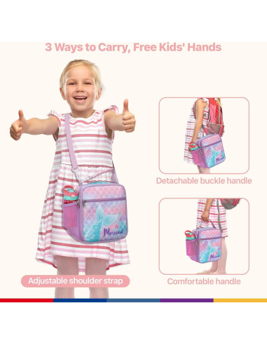 Bolsa de Almuerzo Aislada Bagseri Sirena Púrpura 6L