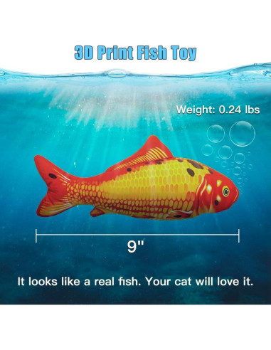 Juguete Interactivo para Gatos TOOGE Pez Movible Cargable USB