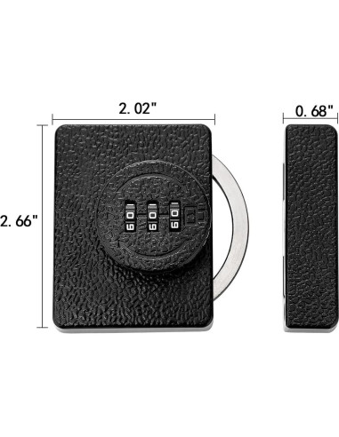 Cerradura de Gabinete INIRET Negra Sin Llave 3 Dígitos Antirrobo