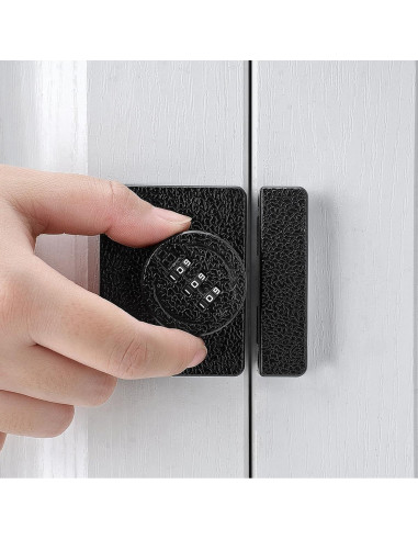 Cerradura de Gabinete INIRET Negra Sin Llave 3 Dígitos Antirrobo