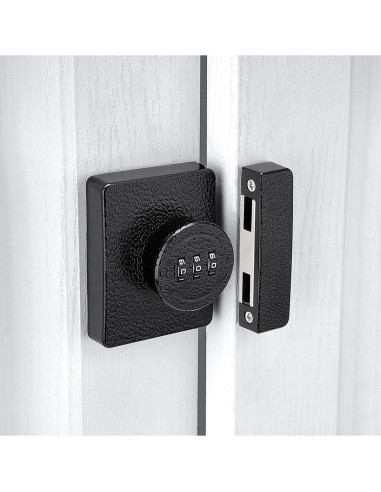 Cerradura de Gabinete INIRET Negra Sin Llave 3 Dígitos Antirrobo