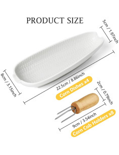 Juego de Platos de Cerámica Artcome con 8 Sujetadores de Madera 2