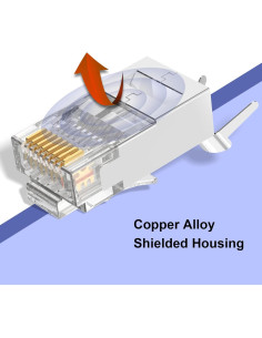 Conectores RJ45 Cat6A VCELINK Blindados Paquete de 25 2