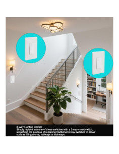 Interruptor de Luz Inteligente WiFi 3 Vías Youngzuth Sin Neutro 2