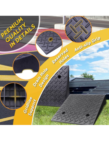 Rampas de Bordillo de Goma Lucosobie 50x50 cm Alta Resistencia