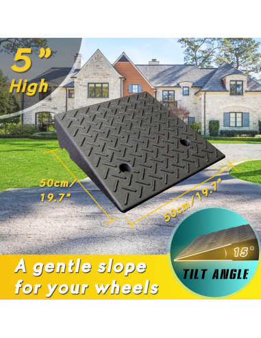 Rampas de Bordillo de Goma Lucosobie 50x50 cm Alta Resistencia