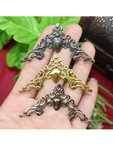 120 Piezas Esquinas de Libro de Metal Vintage CATOSUM