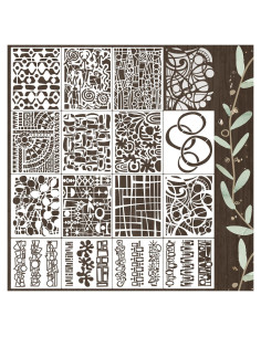 Plantillas Reutilizables para Manualidades SUNVERSE Abstract 15 Piezas