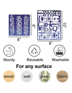 Plantillas Reutilizables para Manualidades SUNVERSE Abstract 15 Piezas 2