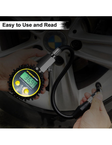 Medidor de Presión de Neumáticos Digital ATsafepro 200 PSI