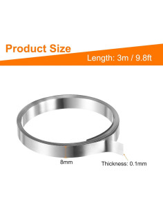 Tira de Níquel Pura HARFINGTON 0.1mm x 8mm 3m 99.6% 2