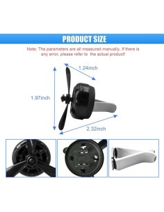 Clip Ambientador de Aire para Coche SMILFUY Negro 5x5.9cm 2