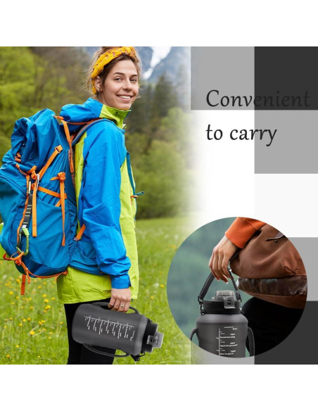 Botella de Agua Plegable LELExilan 64oz Silicona Negra Botella de Agua Plegable LELExilan 64oz Silicona Negra