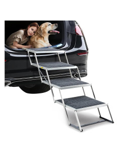 Rampa Plegable para Perros Duckygoo 4 Pasos Antideslizante 90.7 kg