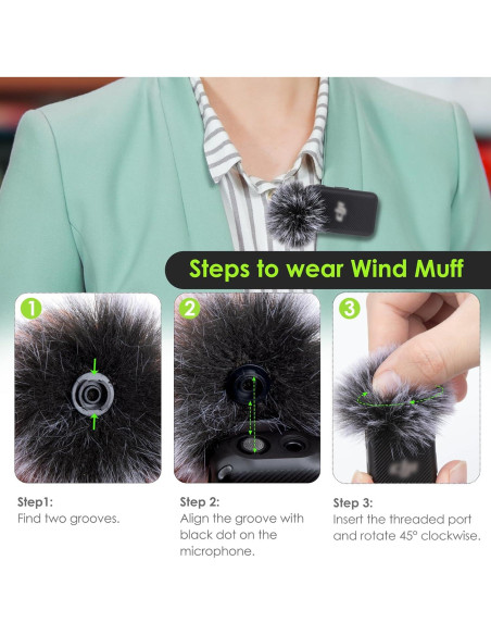 Filtro de viento para micrófono lavalier DJI MIC - 2 Pcs YOUSHARES