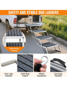 Rampa Plegable para Perros Duckygoo 4 Pasos Antideslizante 90.7 kg 2