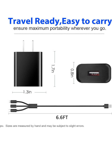 Cargador 3-en-1 USB YCWZZH para Apple TV, iPad, AirPods