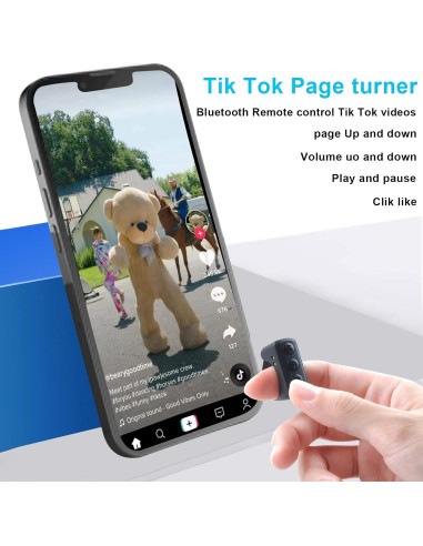 Control Remoto Bluetooth GEVO para iPhone y Android - Negro