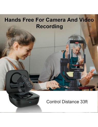 Control Remoto Bluetooth GEVO para iPhone y Android - Negro