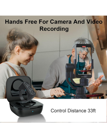 Control Remoto Bluetooth GEVO para iPhone y Android - Negro