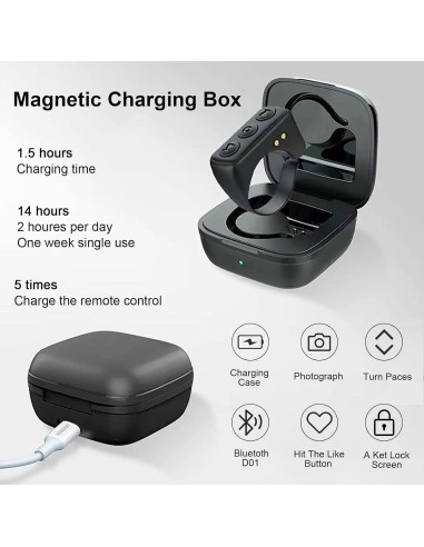 Control Remoto Bluetooth GEVO para iPhone y Android - Negro