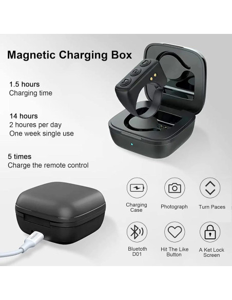 Control Remoto Bluetooth GEVO para iPhone y Android - Negro