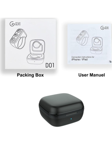 Control Remoto Bluetooth GEVO para iPhone y Android - Negro