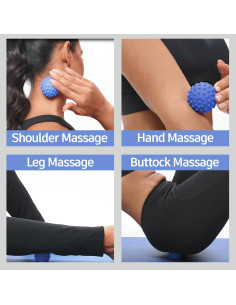 Bola de Fascia NGT Azul para Relajar Músculos y Mejorar Salud 2