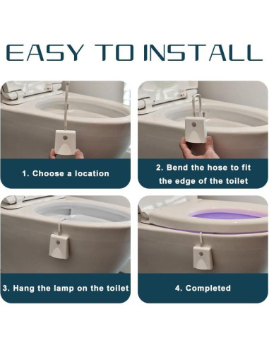 Luz Nocturna LED para Inodoro AVEKI con Sensor de Movimiento