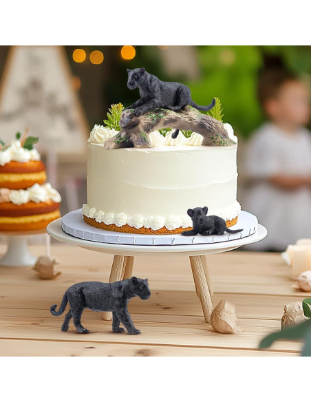 Figuras de Animales Pantera Negra TOYMANY 7 Piezas Realistas