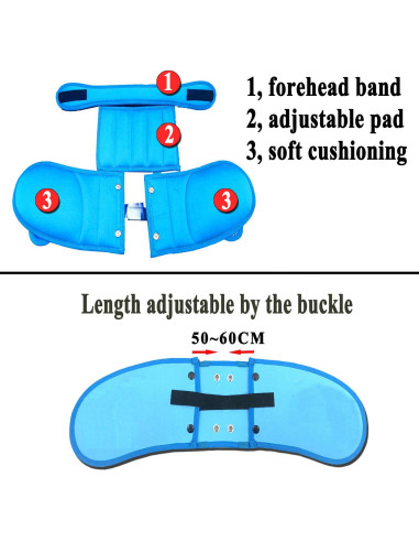 Soporte de Cabeza Ajustable para Asiento de Coche REPOSACABEZAS Azul