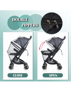 Cubierta de Red para Mosquitos Moisés Bebé Universal Negra 2