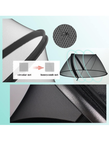 Cubierta de Red para Mosquitos Moisés Bebé Universal Negra