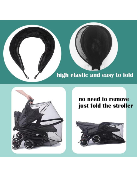 Cubierta de Red para Mosquitos Moisés Bebé Universal Negra