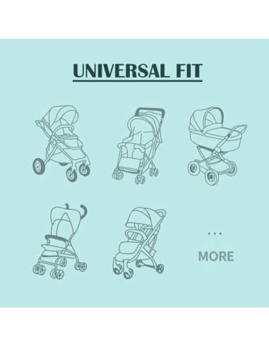 Cubierta de Red para Mosquitos Moisés Bebé Universal Negra