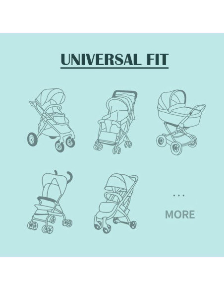 Cubierta de Red para Mosquitos Moisés Bebé Universal Negra