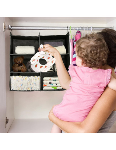 Organizador Colgante de Closet ALLTIDYUP 3 Niveles Doble Fila