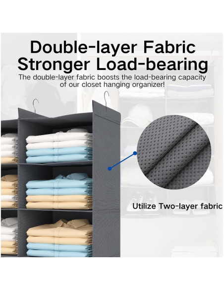 Organizador Colgante de Closet ALLTIDYUP 3 Niveles Doble Fila Organizador Colgante de Closet ALLTIDYUP 3 Niveles Doble Fila