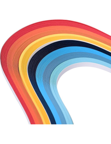 Juego de Tiras de Papel Quilling YURROAD 36 Colores 900 Tiras 3mm