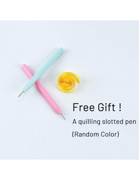 Juego de Tiras de Papel Quilling YURROAD 36 Colores 900 Tiras 3mm