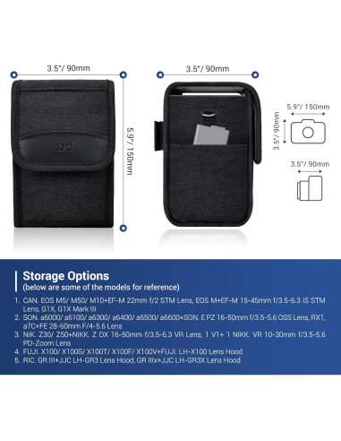 Funda de transporte JJC para cámara Sony A6000 A6700 y más