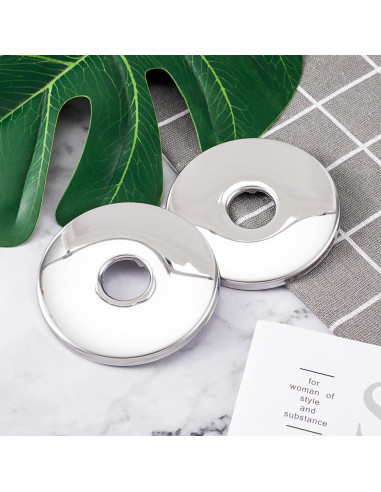 Paquete de 2 Flanges de Brazo de Ducha Isslly 8 cm Acero Inoxidable