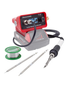 Estación de Soldadura Inalámbrica Deackimei 18V, 3 Puntas, Control de Calor