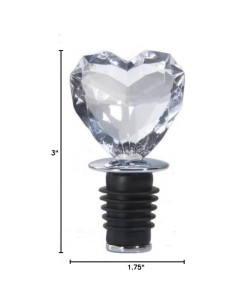 Tapón de Botella Prodyne Corazón Acrílico Transparente x2 2