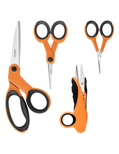Set de Tijeras de Costura Premium Asdirne - 4 Piezas Naranja