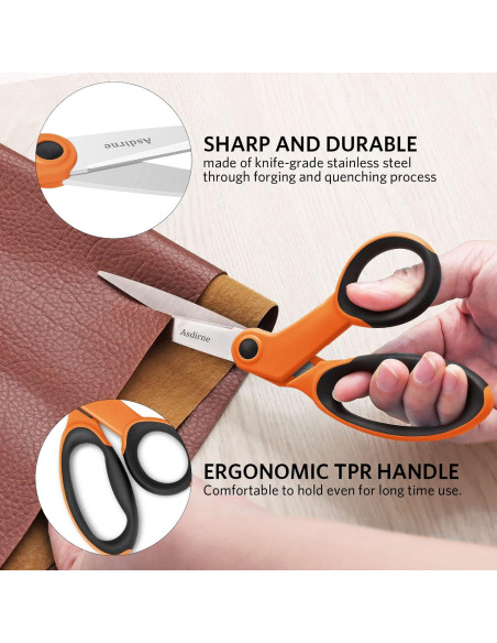 Set de Tijeras de Costura Premium Asdirne - 4 Piezas Naranja
