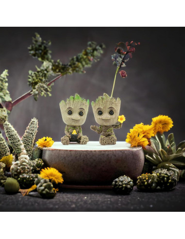 Figurita Mini Groot Accesorio Decorativo para el Hogar - Paquete de 2